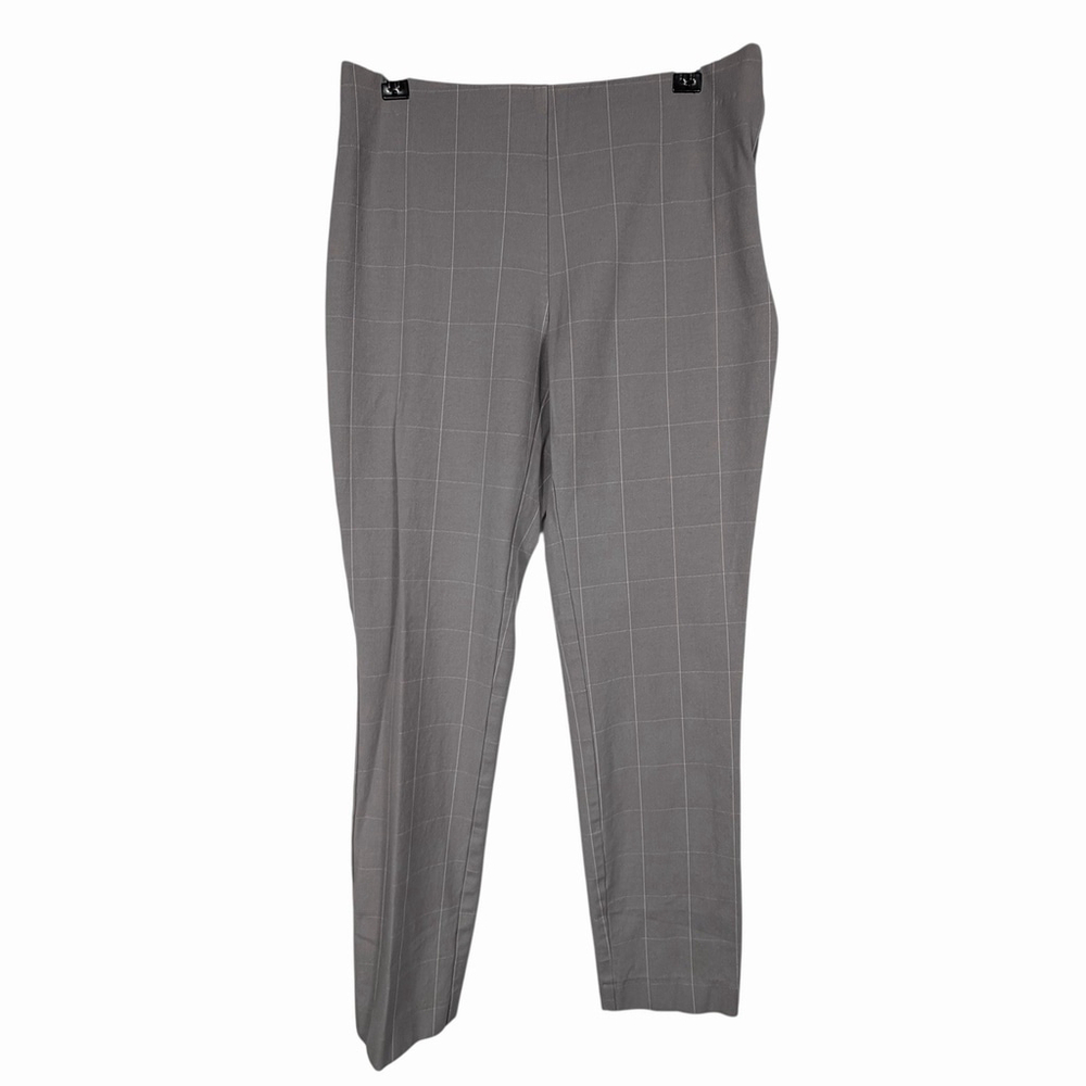 A New Day Womens Side Zip Black/White Windowpane Slacks Size 2 Grey Womens slack - Picture 1 of 7